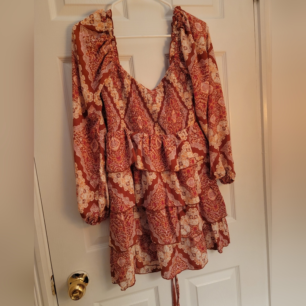 Forever 21 Jackie the Label off Shoulder Mini Dress Boho Size Small New … - Picture 5 of 8